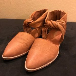 free people brown twist flats